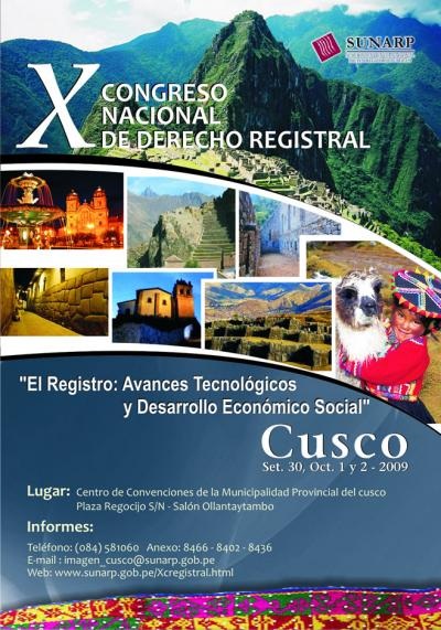 X Cader Sunarp 2009 – Cusco